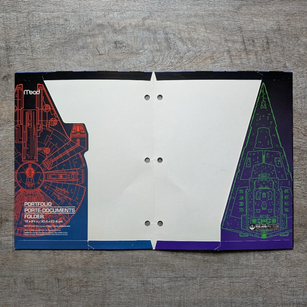 1996 Star Wars 4 Piece Mead Portfolio Folders Vintage